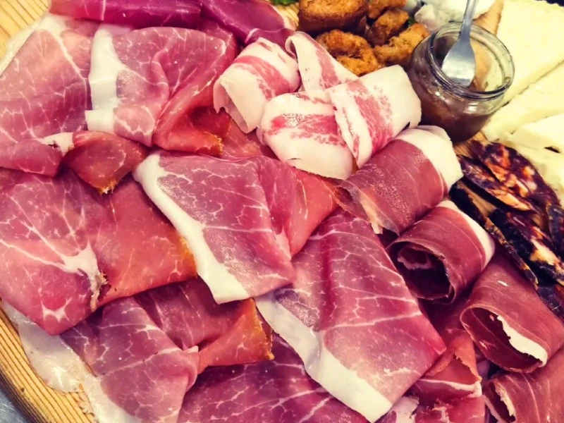 Farmhouse appetizers for Christmas lunch in Campania