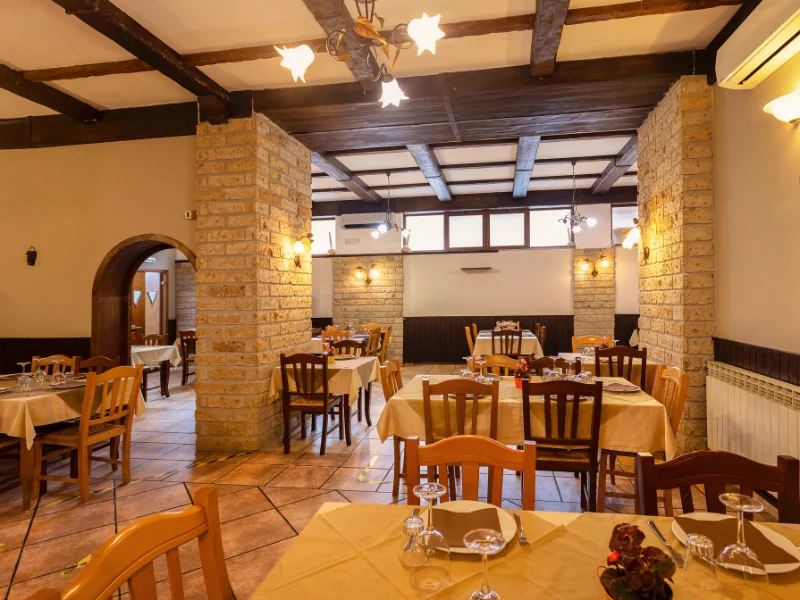 Rustic dining room at farmhouse