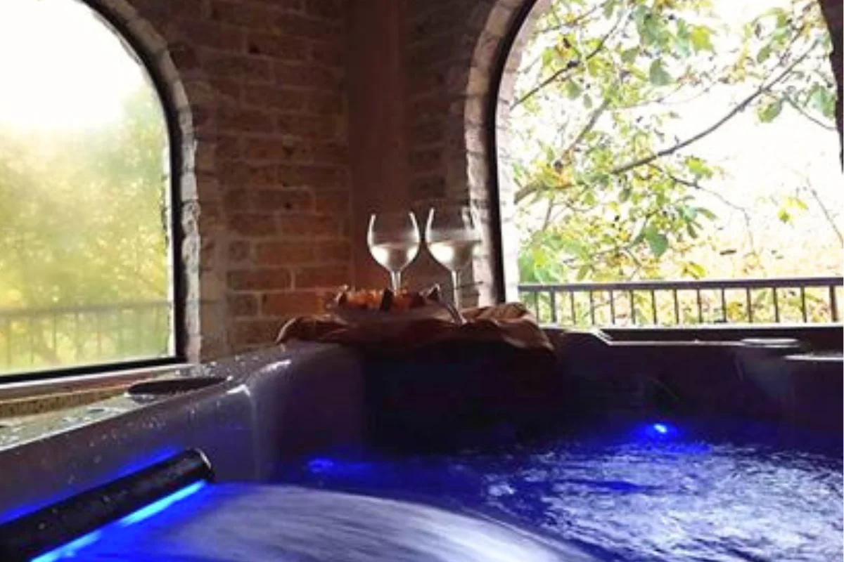 Private spa - Relaxation area with prosecco