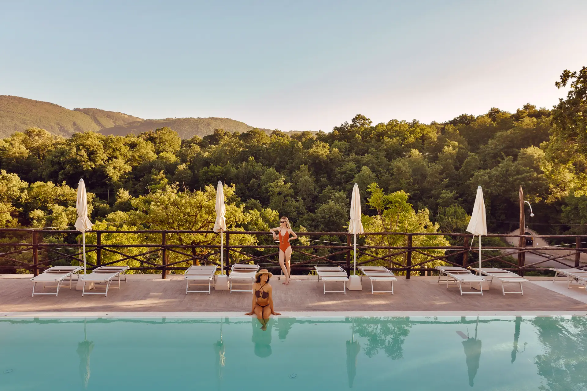 Piscina panoramica agriturismo in Campania